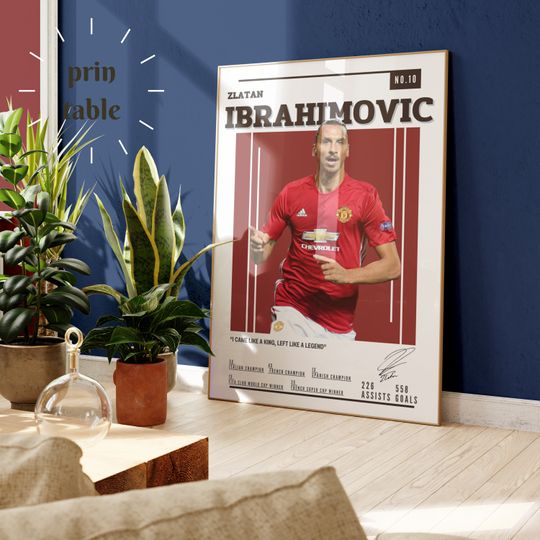 Discover ZLATAN poster, Goat poster, Football Art Print, Football Art poster