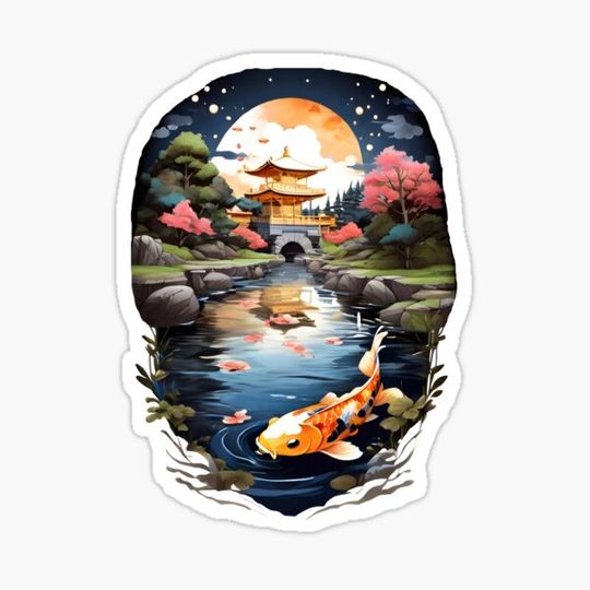 Discover Serene River Landscape: Ancient Japanese Architecture