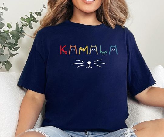 Discover Kamala Harris Cat Lettering Positive T-Shirt for Cat Lovers