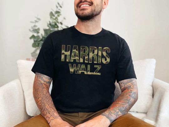 Discover Kamala Harris Walz Election 2024 Shirt, Camouflage, Hunters White Dudes Military