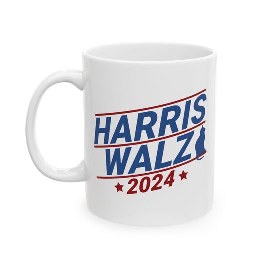Discover Harris Walz Coffee Mug, Harris 2024, Democratic Party Support Mug, Kamala For President