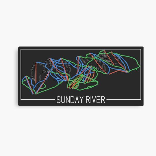 Discover Sunday River Colored Trail Map