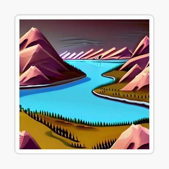 Discover River Running Through Valley With Mountains In Backdrop
