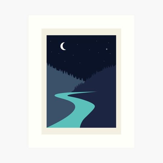 Discover Minimal Night in the Woods Art
