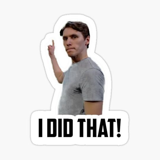 Discover Jerma "I DID THAT!" Sticker