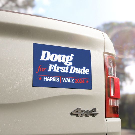 Discover Doug For First Dude Car Magnet, Kamala Harris Car Magnet