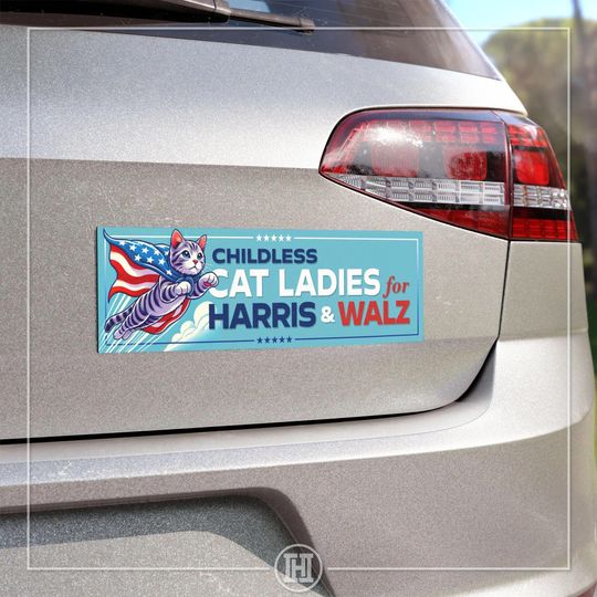 Discover Harris Walz | Car Magnet | Childless Cat Ladies | Kamala for President | Election 2024