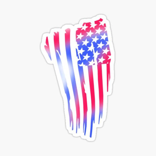 Discover American Flag Decal #1