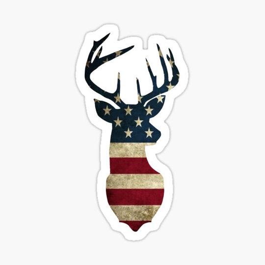 Discover American flagged deer