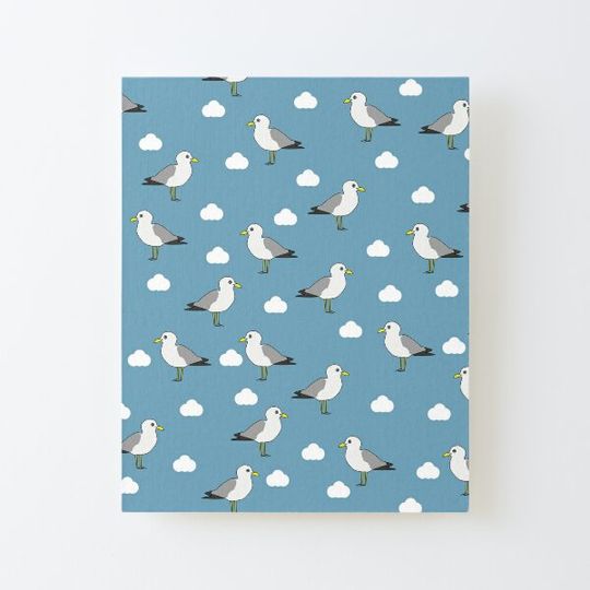 Discover Light Blue with Seagull Design