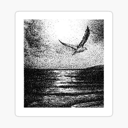 Discover Dot-work Illustration to "Jonathan Livingston Seagull"