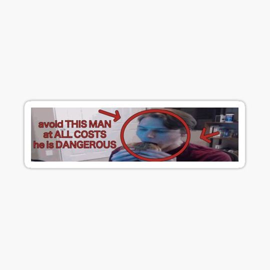 Discover jerma is dangerous bumper sticker
