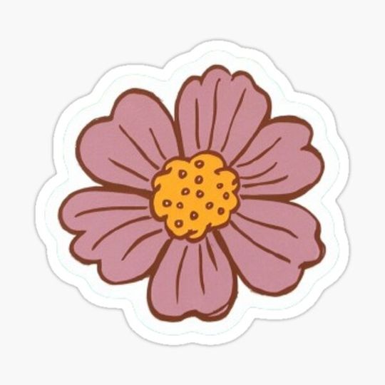 Discover Sticker- pink flower