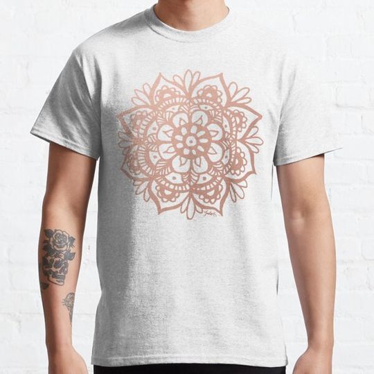 Rose Gold Mandala Flower