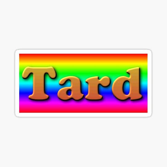 Discover Rainbow Tard jpeg 3D text funny pride bad graphic design   Cooper Black