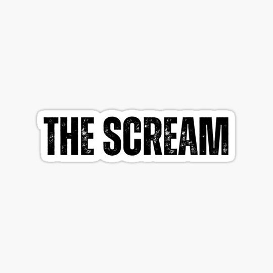 Discover the scream black and white Quote sticker tshirt