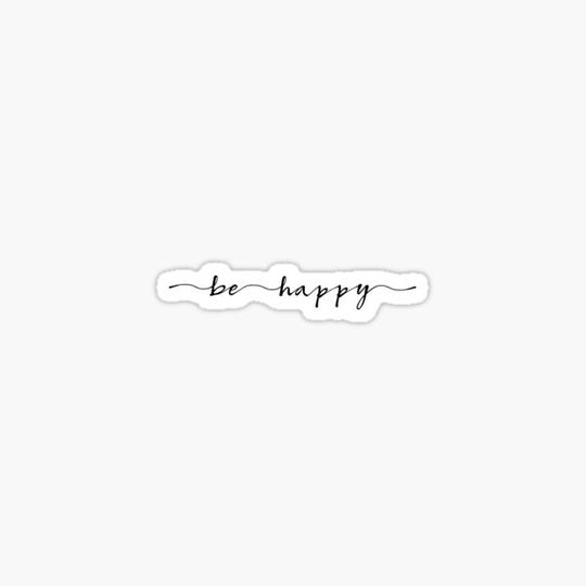 Discover be happy ink lettering