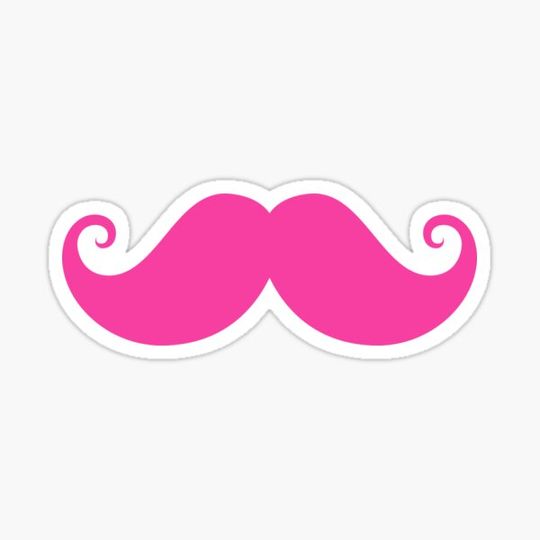 Discover Hot pink handlebar mustache