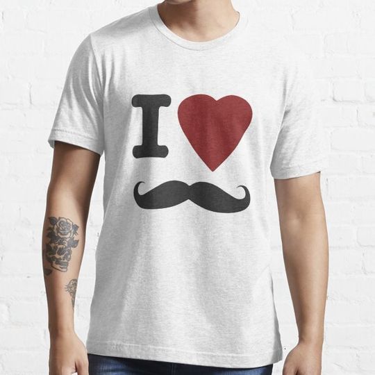 Discover I Love Mustache Heart