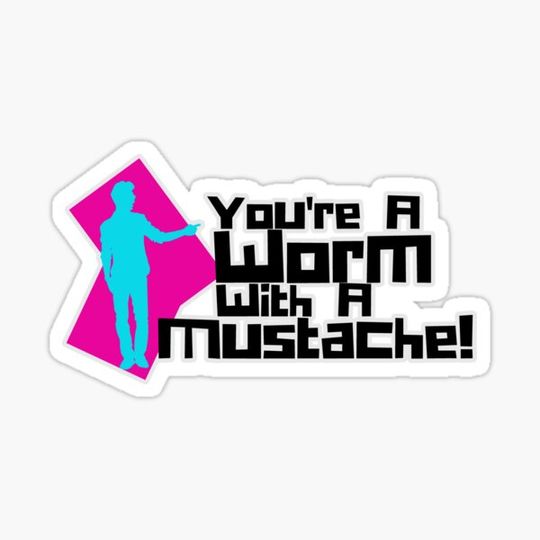 Discover You're A Worm With A Mustache! Black