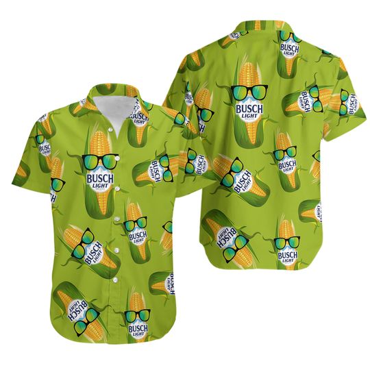 Discover Light Beer Beer Busch Latte Corn Hawaiian Shirt