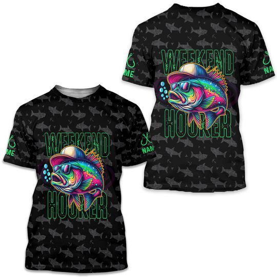 Discover Weekend Hooker - Personalized Fishing All Over 3D T-Shirt