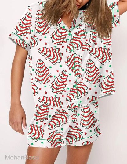 Discover Christmas Tree Cakes Pajama Set, Nutcracker Pajamas