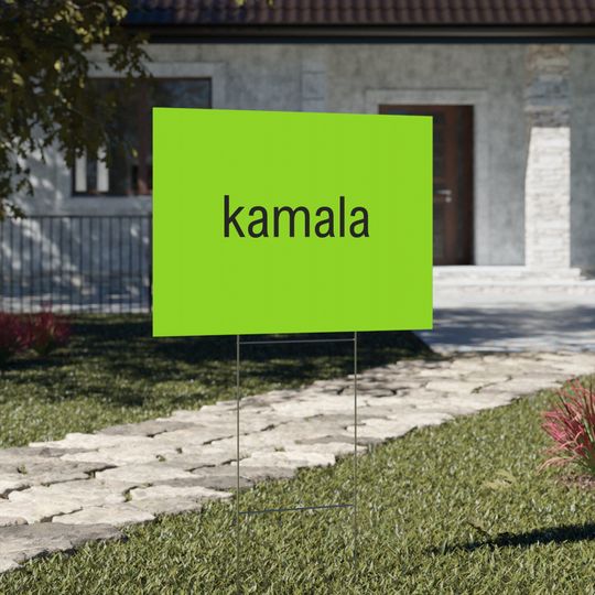 Discover Kamala Harris Brat Yard Sign - 2024 Political Support
