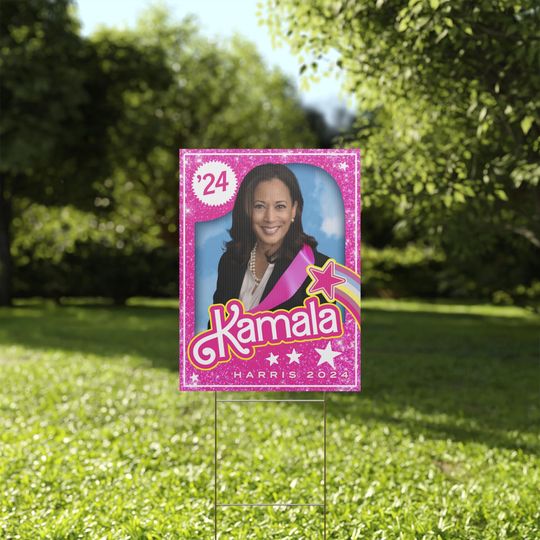 Discover Kamala Harris Yard Sign - Pink Toy Box x Kamala Harris 2024