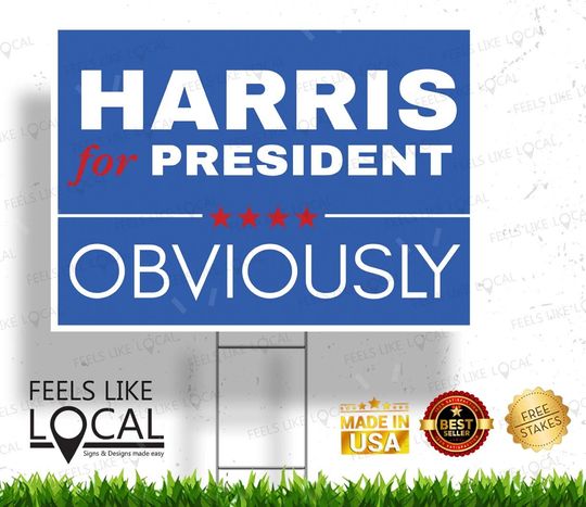 Discover Harris for President Yard Sign - 2024 Election Support