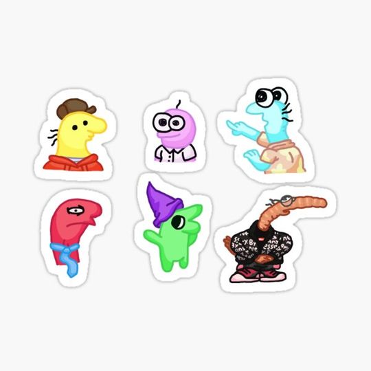 Discover Smiling Friends Sticker Set
