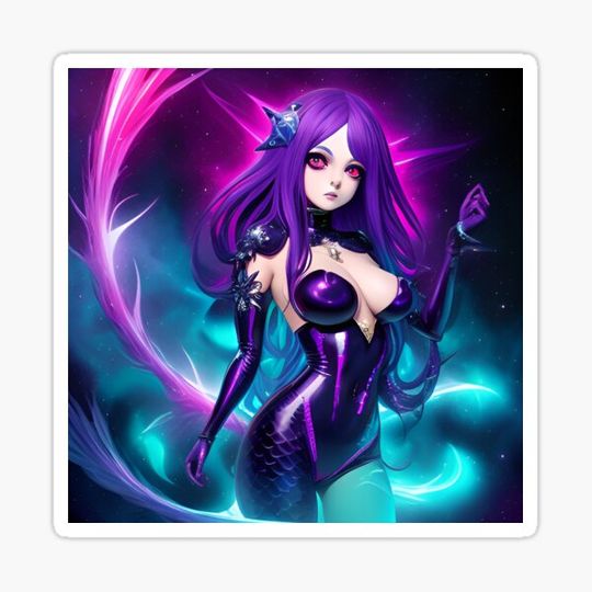 Discover Purple haired mermaid vixen