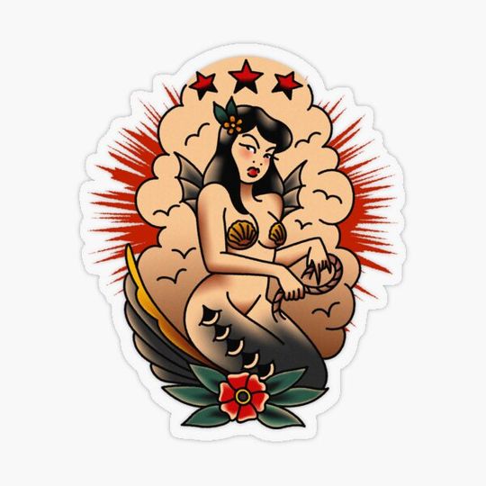 Discover Salty-Dog American Traditional Mermaid