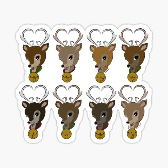 Discover Eight Tiny Kitsch Reindeer