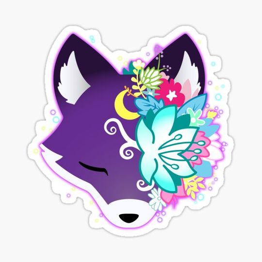 Discover Beautiful Fun Midnight Floral Fox
