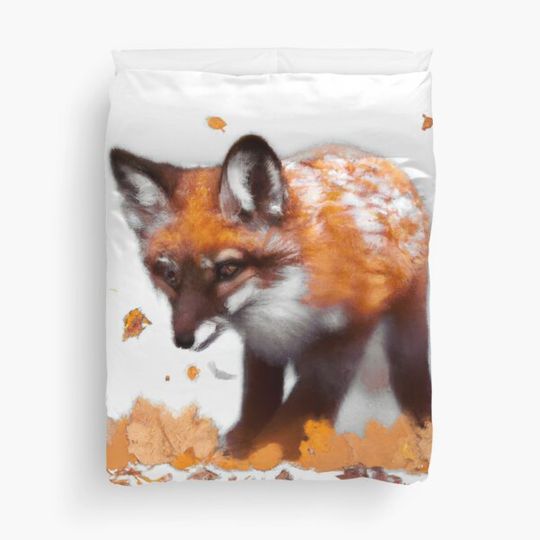 Discover Fox playing in the Autumn leaves