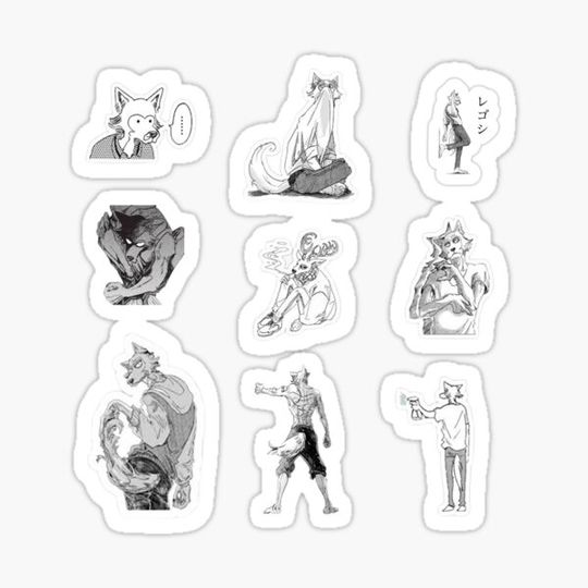 Discover Legosi Beastars Sticker Set