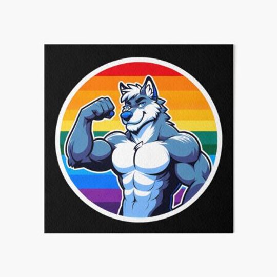 Discover LGBTQ Flexing Pride Wolf Art