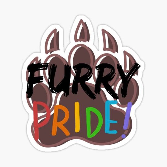 Discover Furry PRIDE Graphic Gay Bi Trans LGBT Furry - Rainbow