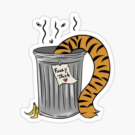 Discover Furry Trash sticker ( Tiger ) Sticker