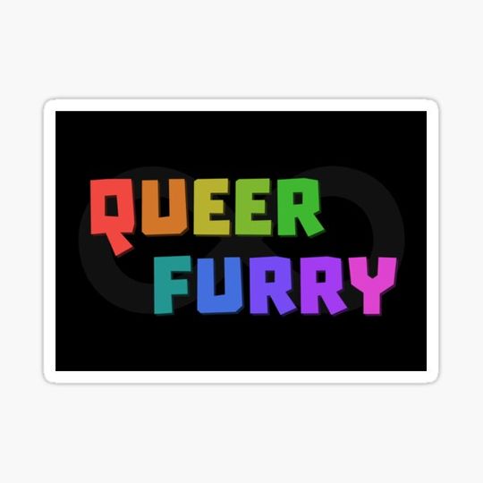 Discover Queer Furry Blocky Cartoon Font (Rainbow + Infinity)