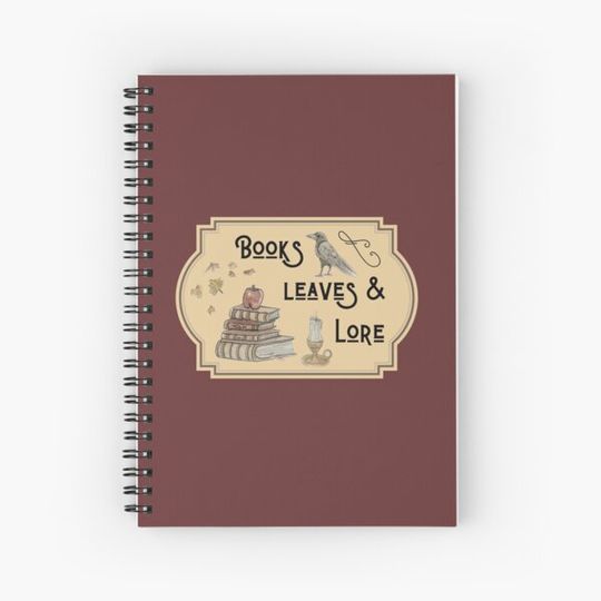 Discover Books, Leaves, & Lore Emblem Illustration in Watercolor