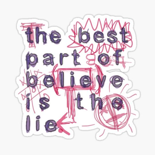 Discover be[lie]ve annotated in red