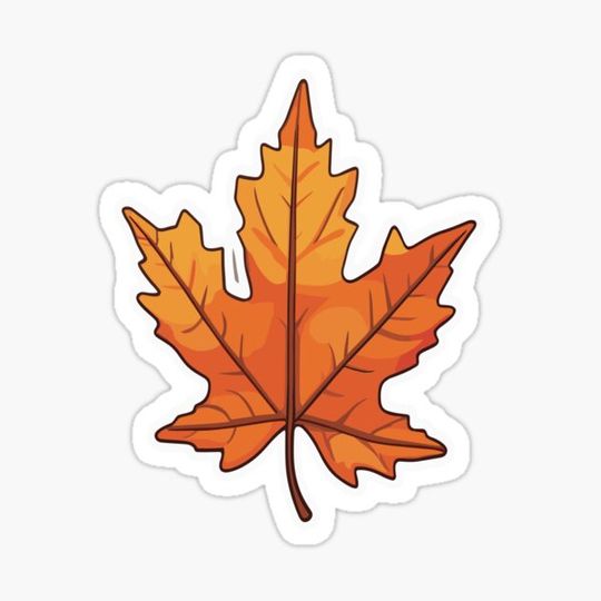 Discover Autumn Maple Leaf Emoji Sticker Fall