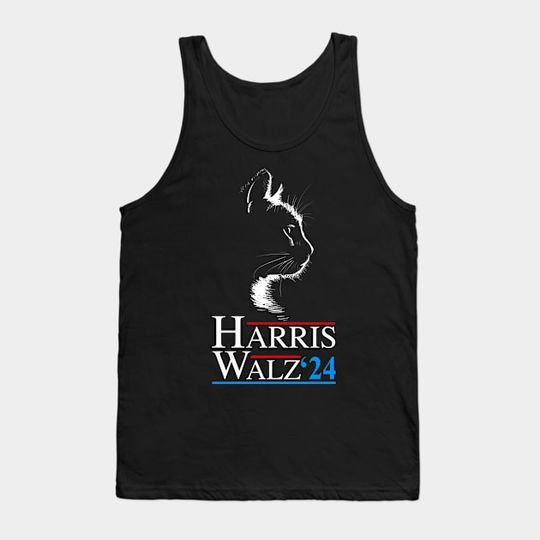 Discover Harris Walz 2024 Funny Cat Tank Top