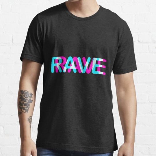 Discover Rave text glitch effect