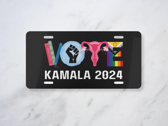 Discover Kamala Harris 2024 Vote License Plate,