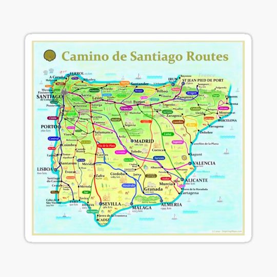 Discover Map of Camino de Santiago Routes in Spain and Portugal