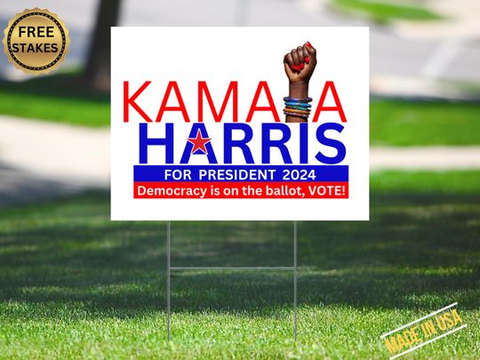 Discover Kamala Harris 2024 President Yard Sign Vote Kalama Harris Yard Sign