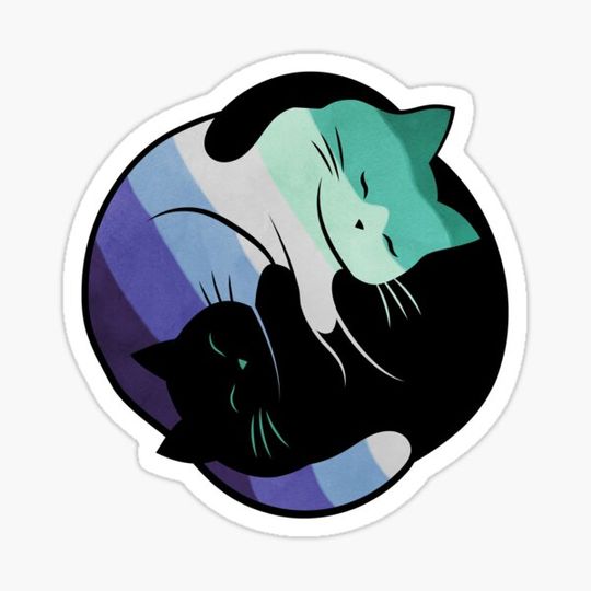 Discover Gay Man Pride Yin Yang Cat